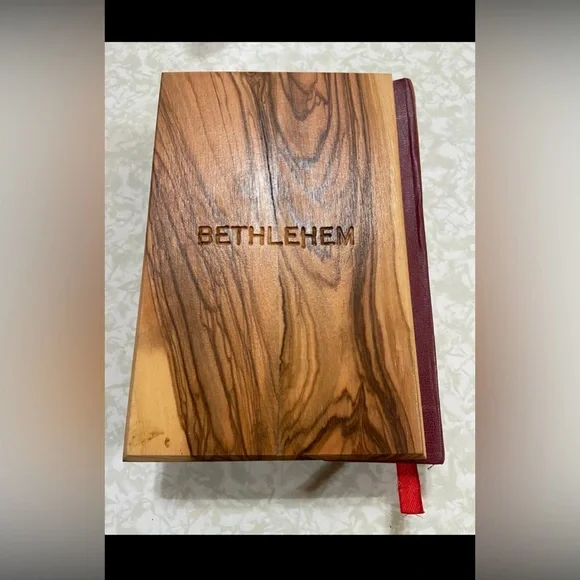 🔆 Vintage Jerusalem Wood Cover Bible #7890 - Picture 6 of 12
